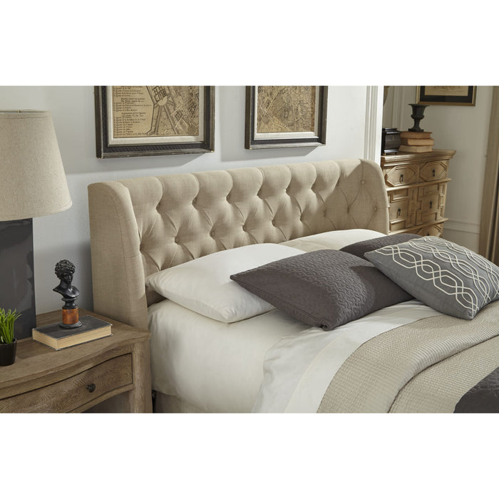 Modus Furniture Levi Wingback Upholstered Headboard in Toast Linen  3ZL7L BH46 Main Image