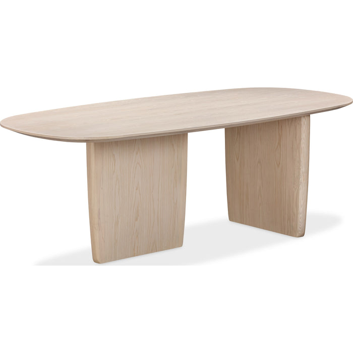 Modus Furniture Liv Ash Wood Oval Dining Table in White Sand 655450444081 QHTP61 Image 3