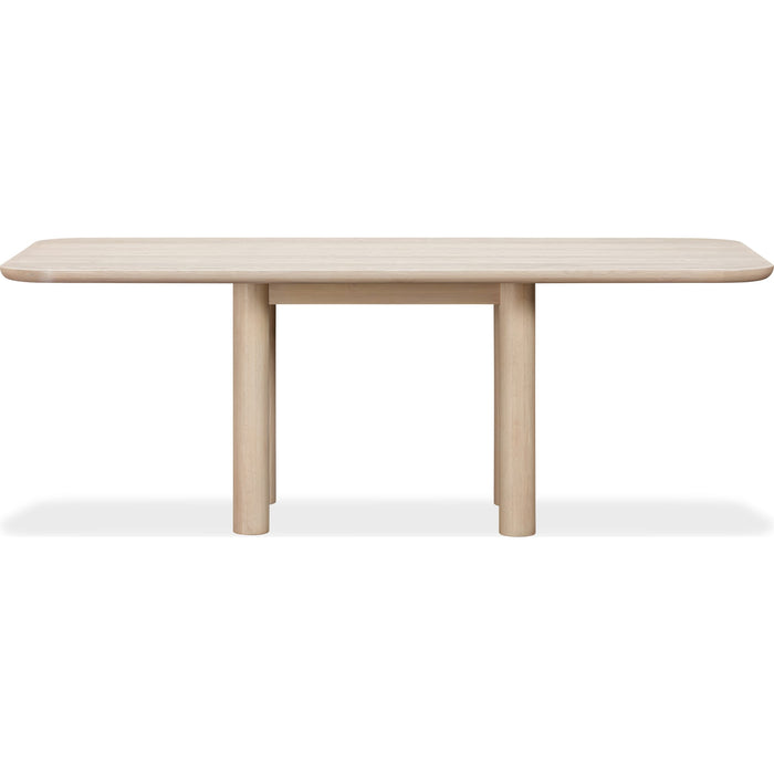 Modus Furniture Liv Ash Wood Rectangular Dining Table in White Sand 655450444074 QHTP60 Image 5