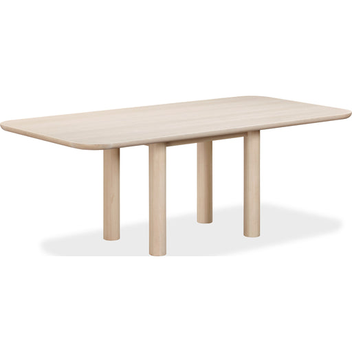 Modus Furniture Liv Ash Wood Rectangular Dining Table in White Sand 655450444074 QHTP60 Image 6