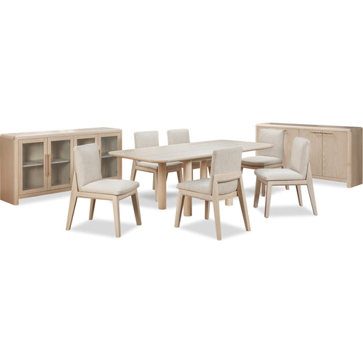 Modus Furniture Liv Ash Wood Rectangular Dining Table in White Sand 655450444074 QHTP60 Image 8