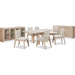 Modus Furniture Liv Ash Wood Rectangular Dining Table in White Sand 655450444074 QHTP60 Image 8