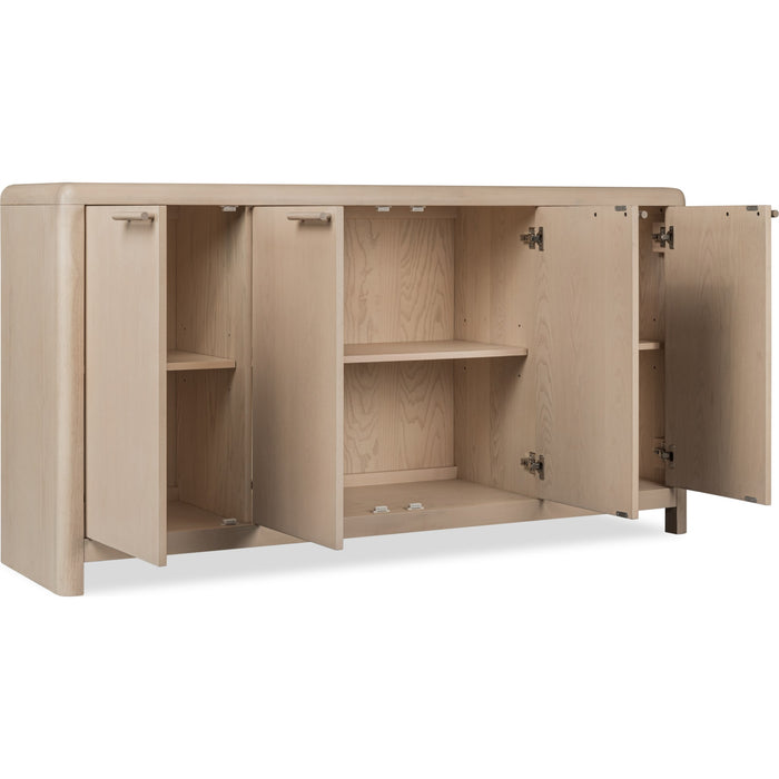 Modus Furniture Liv Four Door Ash Wood Sideboard in White Sand 655450444159 QHTP78 Image 4