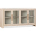 Modus Furniture Liv Glass Door Ash Wood Sideboard in White Sand 655450444166 QHTP79 Image 3