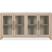 Modus Furniture Liv Glass Door Ash Wood Sideboard in White Sand 655450444166 QHTP79 Image 4