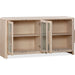 Modus Furniture Liv Glass Door Ash Wood Sideboard in White Sand 655450444166 QHTP79 Image 6