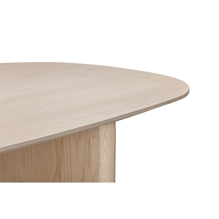 Modus Liv Solid Ash Oval Dining Table in White Sand Image 3