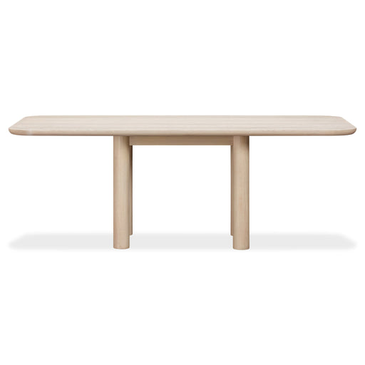 Modus Liv Solid Ash Rectangular Dining Table in White Sand Main Image