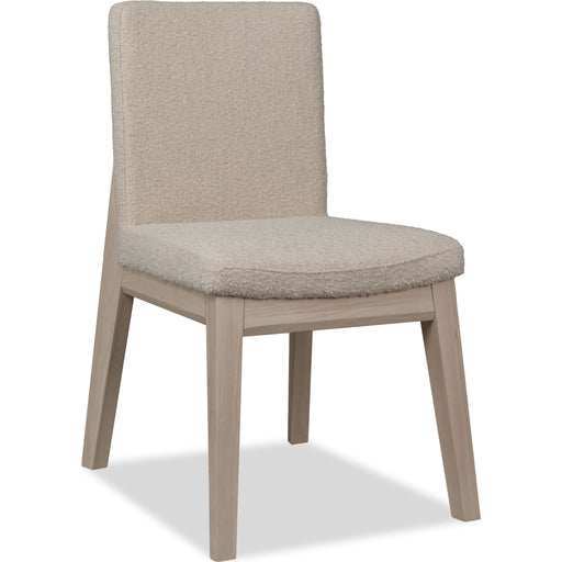 Modus Furniture Liv Solid Wood Dining Chair in White Sand and Brun Boucle 655450450563 QHTP63B Image 1