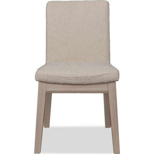 Modus Furniture Liv Solid Wood Dining Chair in White Sand and Brun Boucle 655450450563 QHTP63B Main Image