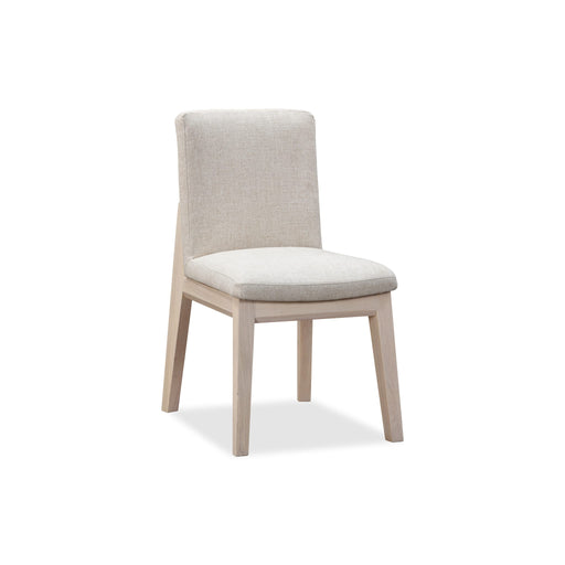 Modus Liv Solid Wood Dining Chair in White Sand and Natural LinenMain Image