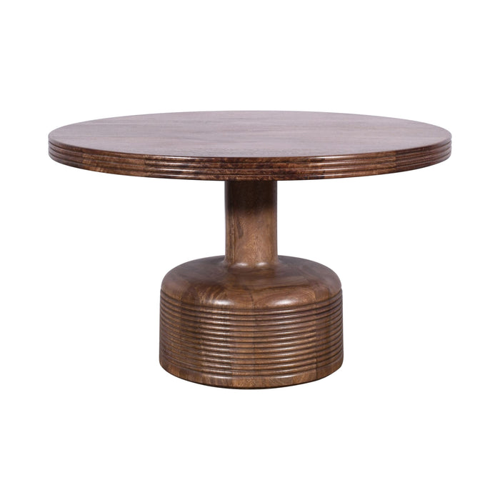 Modus Liyana Solid Wood Round Coffee Table in Natural Tan Image 2