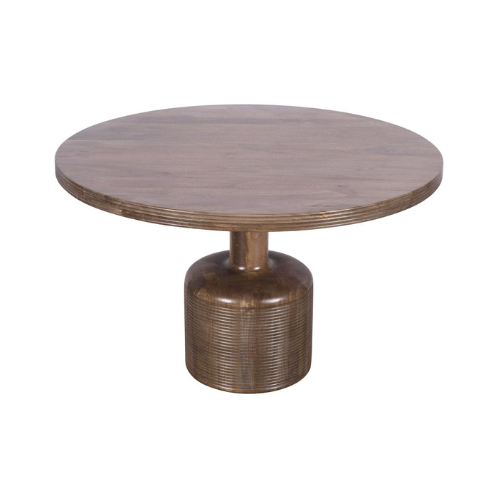 Modus Liyana Solid Wood Round Dining Table in Natural Tan Image 3
