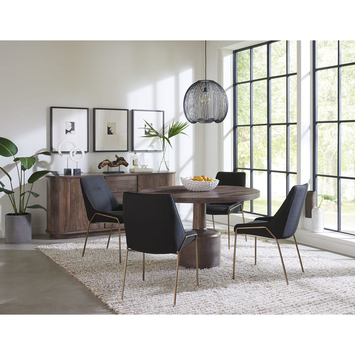 Modus Furniture Liyana Solid Wood Round Dining Table in Natural Tan 655450414268 PJRT60 Main Image
