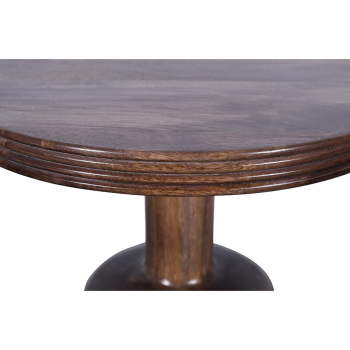 Modus Liyana Solid Wood Round End Table in Natural Tan Image 3