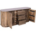 Modus Furniture Liyana Solid Wood Three Drawer Two Door Sideboard in Natural Tan 655450414251 PJRT78 Image 2