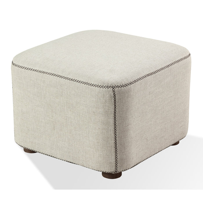 Modus Louis Upholstered Ottoman in Natural LinenMain Image
