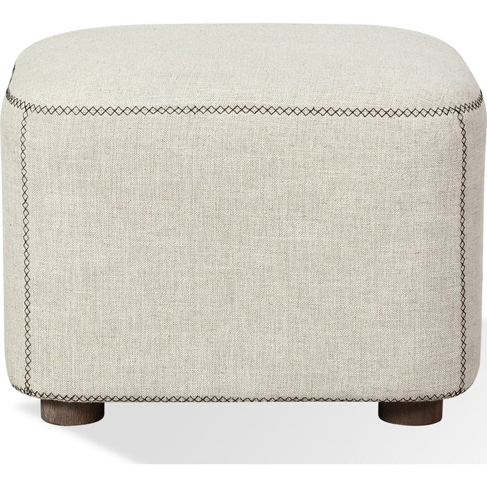 Modus Furniture Louis Upholstered Ottoman in Natural Linen 655450534782 MQMW94 Image 2