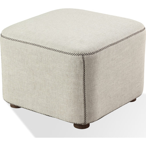 Modus Furniture Louis Upholstered Ottoman in Natural Linen 655450534782 MQMW94 Main Image