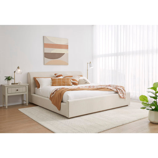 Modus Louis Upholstered Platform Bed in Natural Linen Main Image