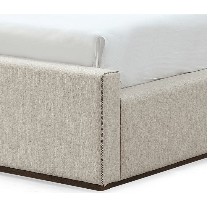 Modus Furniture Louis Upholstered Platform Bed in Natural Linen  MQMWH  Image 6