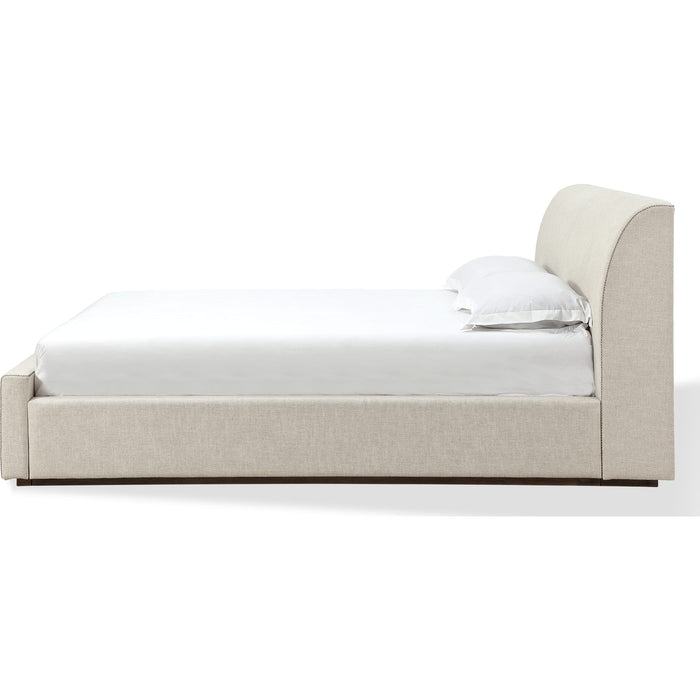 Modus Furniture Louis Upholstered Platform Bed in Natural Linen  MQMWH  Image 7