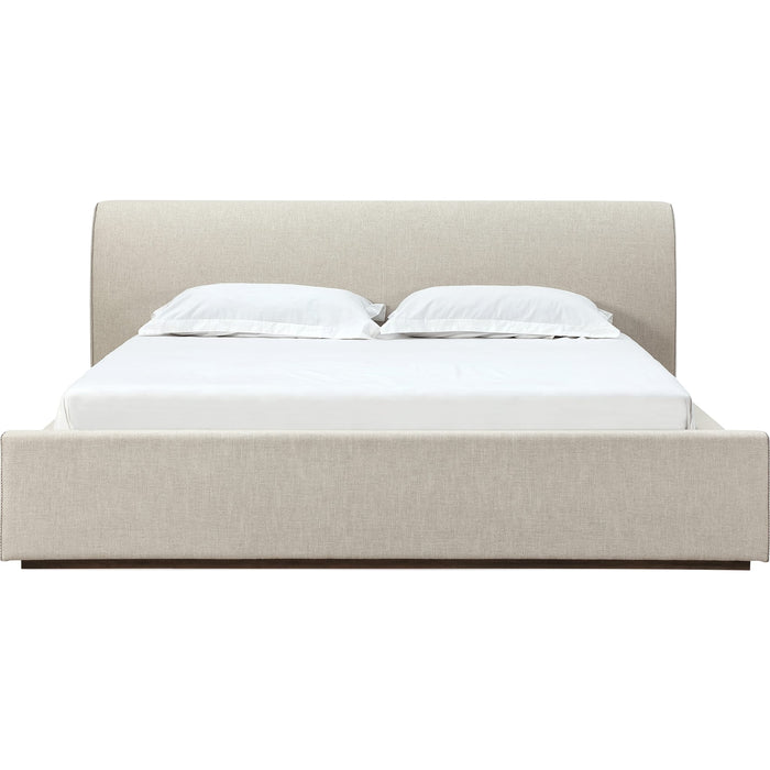 Modus Furniture Louis Upholstered Platform Bed in Natural Linen  MQMWH  Image 8