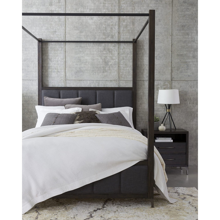 Modus Lucerne Upholstered Canopy Bed in Vintage CoffeeImage 1