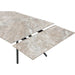 Modus Furniture Lucia Double Extension Stone Top Metal Leg Dining Table in Rich Brown and Black 655450401886 LEPJ60 Image 3