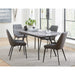 Modus Lucia Extendable Stone Top Metal Leg Dining Table in Piedra and BlackImage 1