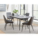 Modus Furniture Lucia Extendable Stone Top Metal Leg Dining Table in Piedra and Black 655450372230 LELB60 Image 1