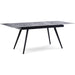 Modus Furniture Lucia Extendable Stone Top Metal Leg Dining Table in Piedra and Black 655450372230 LELB60 Image 5