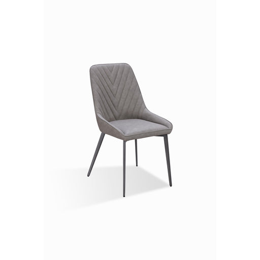 Modus Lucia Metal Leg Upholstered Dining Chair in Anchor Gray Synthetic Leather and GunmetalImage 1