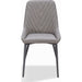 Modus Furniture Lucia Metal Leg Upholstered Dining Chair in Anchor Gray Synthetic Leather and Gunmetal 655450406287 LEPG64 Main Image