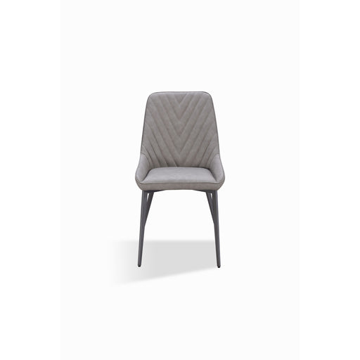 Modus Lucia Metal Leg Upholstered Dining Chair in Anchor Gray Synthetic Leather and Gunmetal Main Image