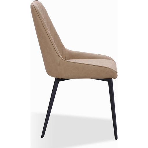 Modus Furniture Lucia Metal Leg Upholstered Dining Chair in Honey Synthetic Leather 655450406317 LEPJ63 Image 2