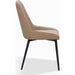 Modus Furniture Lucia Metal Leg Upholstered Dining Chair in Honey Synthetic Leather 655450406317 LEPJ63 Image 2