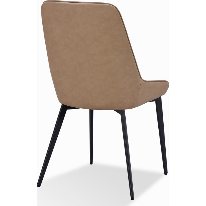 Modus Furniture Lucia Metal Leg Upholstered Dining Chair in Honey Synthetic Leather 655450406317 LEPJ63 Image 3