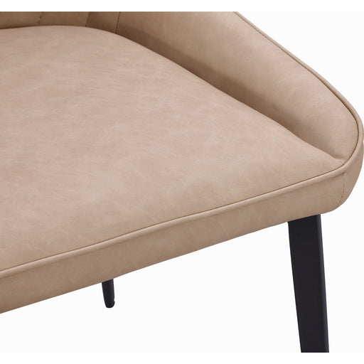 Modus Furniture Lucia Metal Leg Upholstered Dining Chair in Honey Synthetic Leather 655450406317 LEPJ63 Image 4