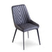 Modus Lucia Upholstered Dining Chair in Charcoal Synthetic Leather and Black MetalImage 2