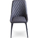 Modus Furniture Lucia Upholstered Dining Chair in Charcoal Synthetic Leather and Black Metal 655450372261 LELB63 Image 3