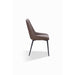Modus Lucia Upholstered Dining Chair in Cognac Synthetic Leather and Black MetalImage 2