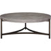 Modus Furniture Lyon Round Natural Concrete and Metal Coffee Table 655450173455 A89421 Image 1