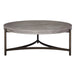 Modus Lyon Round Natural Concrete and Metal Coffee Table Image 1