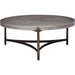 Modus Furniture Lyon Round Natural Concrete and Metal Coffee Table 655450173455 A89421 Image 2