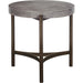 Modus Furniture Lyon Round Natural Concrete and Metal Side Table 655450173486 A89422 Image 3