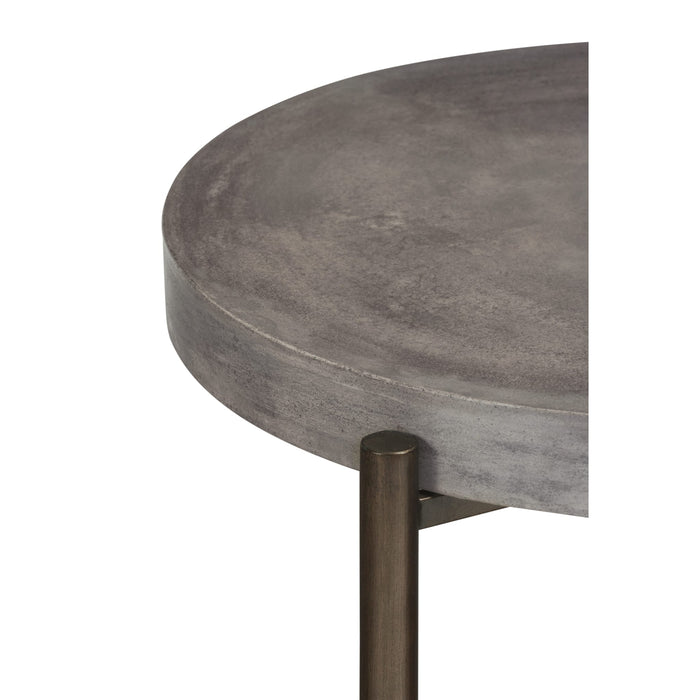 Modus Lyon Round Natural Concrete and Metal Side TableImage 4