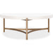 Modus Furniture Lyon Round White Concrete and Metal Coffee Table 655450406133 A8N121 Image 1