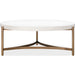 Modus Furniture Lyon Round White Concrete and Metal Coffee Table 655450406133 A8N121 Image 2
