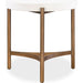 Modus Furniture Lyon Round White Concrete and Metal Side Table 655450406164 A8N122 Image 1